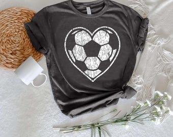 Distressed Soccer Heart Shirt,Soccer Mom Tshirt,Soccer Ball Shirt,Game Day Shirt,Soccer Tee,Basketball Shirt,Football Shirt,Soccer Girl Tee