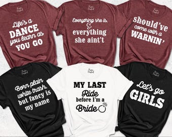 Country Bachelorette Party Shirts, Nash Bash Tshirts, Country Music Themed Bridal Shirt, Southern Bachelorette Party, Nashville Party Tees