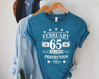 65th Birthday Tshirt, Legendary 65th Birthday, 65th Birthday Gift, Born In 1961, Limited Edition 65th Bday, 65th Birthday Party, Hello 65