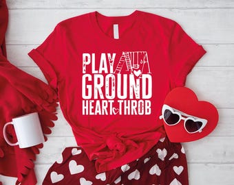 Playground Heartthrob Shirt, Cute Kids Valentine Tee, Toddler Boy Gift