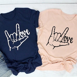 Sign Language-I Love You Shirt, ASL Shirt, Love Sign Language Tee, American Sign Language Shirt, Sped Teacher Gift Shirt, Deaf Community Tee