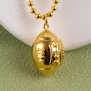 Entraîneur personnalisé plaqué or 18 carats breloque football américain en argent sterling équipe de sport pendentif bricolage collier bracelet boucle d'oreille porte-clés sac à main