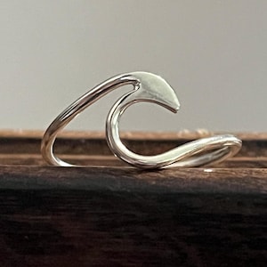 Dainty Sterling Silver Ring: Wave,  Handmade Minimalist Jewelry, Taxco Mexico