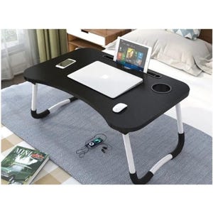 Wood Lap Desk, Foldable Laptop Stand, Laptop Bed Tray, Breakfast Serving Tray