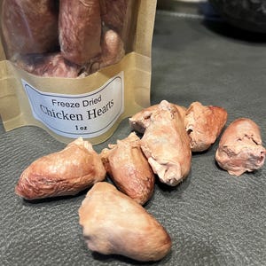 Live Pawsitively Freeze-Dried Chicken Hearts - All-Natural Single Ingredient Dog & Cat Treat (3 Pack)