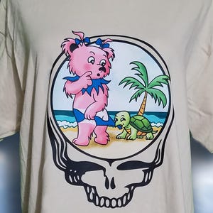 Grateful Dead Stealie T-Shirt | Pink Dancing Bear Shirt | Terrapin Turtle Tee | Summer Hippie TShirt | Deadhead Graphic Tee