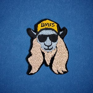 Mini Billy Strings "Billy Goat" Embroidered Patch | Iron-on Small BMFS Patch for Hats, Caps, Jackets & Bags