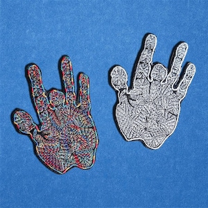 Four inch Grateful Dead Jerry Hand Embroidered Patch | Medium Handmade Sew-On or Iron-on Patch for Bags, Jackets, Shirts, Pants