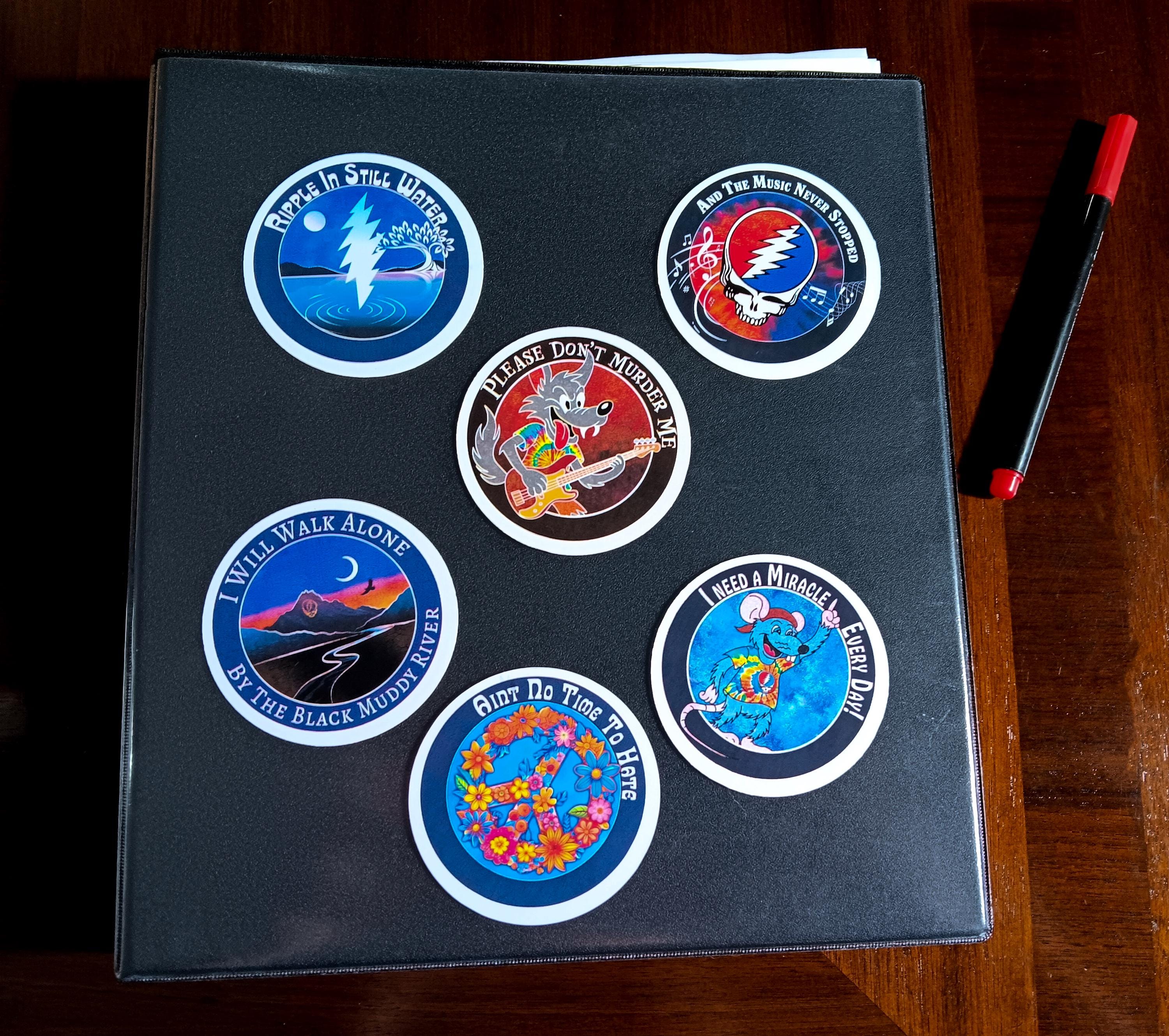 Grateful Dead Lyric Sticker Set | 6 Deadhead Designs | Kiss-cut or Die ...