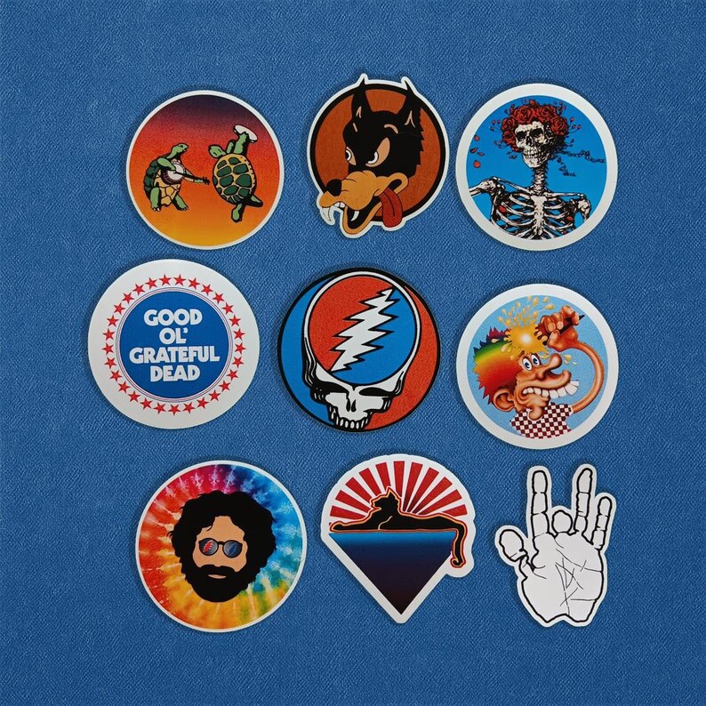 Grateful Dead Sticker Pack • 14 Piece Deadhead Sticker Set • Jerry ...