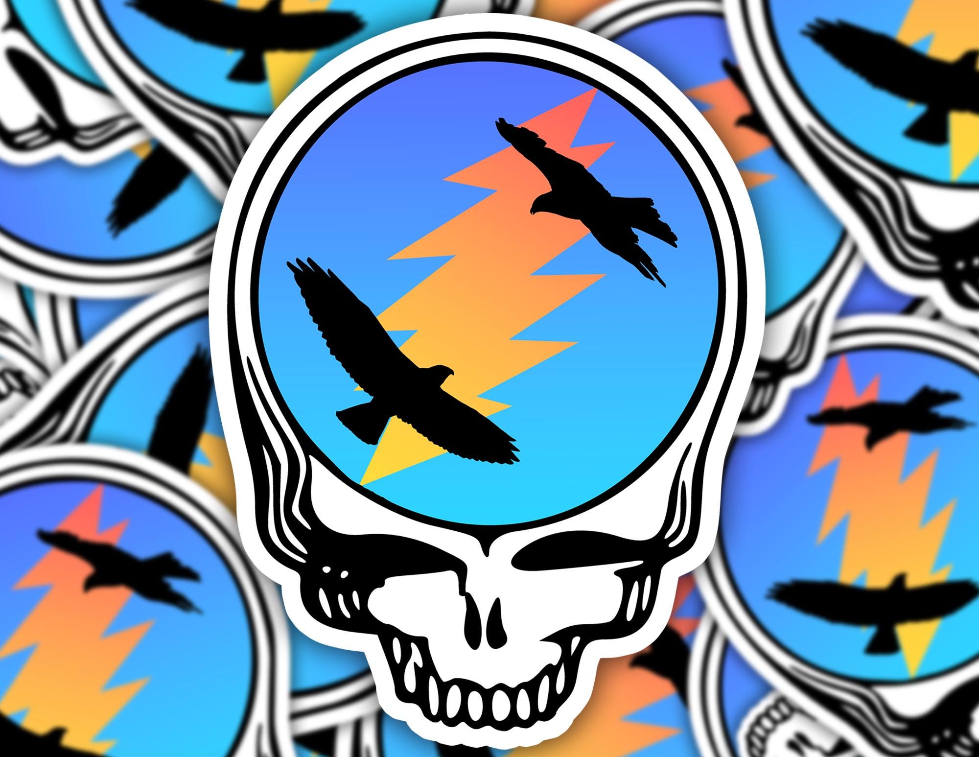 Bob Weir Hawk Stealie Tribute Sticker | Grateful Dead Steal Your Face ...