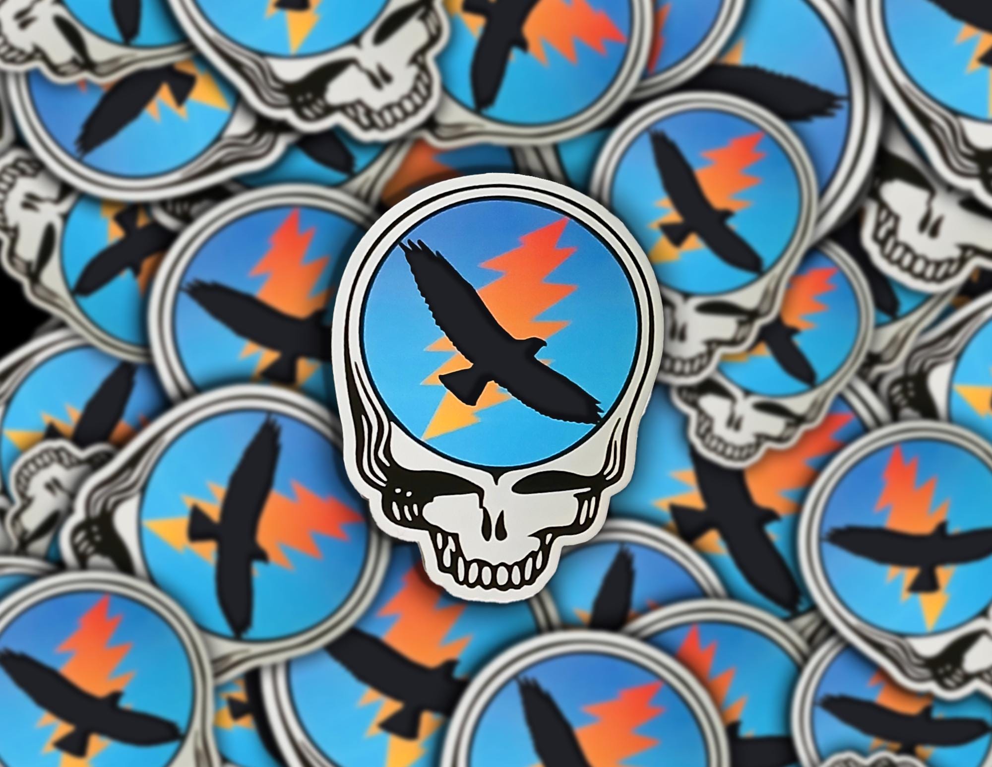 Bob Weir Hawk Stealie Tribute Sticker | Grateful Dead Steal Your Face ...