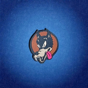 Small Grateful Dead Dire Wolf Embroidered Patch  | Iron-on Mini patch for hats, Jackets & Bags | Jerry Guitar Dire Wolf Patch