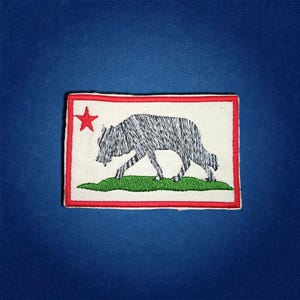 Mini Bob Weir Wolf Bros Embroidered Patch | Grateful Dead Deadhead Iron-on Small Patch for Hats, Caps, Jackets & Bags