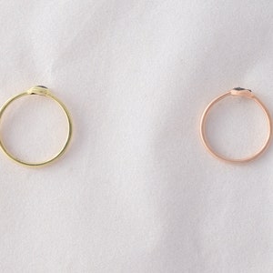 Rough Diamond and Solid Gold Stackers: 14k, 18k or 22k Gold image 7