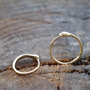 Solid Gold Ouroboros Infinity Ring: Small 2.5 mm Your Choice 14k, 18k, or 22k image 6