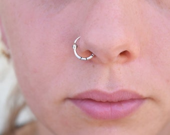 Sterling Silver Ouroboros Nose Ring