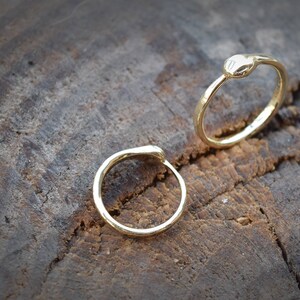 Solid Gold Ouroboros Infinity Ring: Small 2.5 mm Your Choice 14k, 18k, or 22k image 7