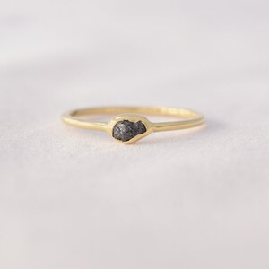 Rough Diamond and Solid Gold Stackers: 14k, 18k or 22k Gold image 2