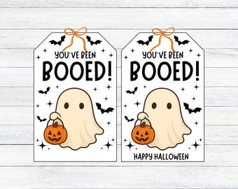 Utskrivbar "Du har blivit buad"-etikett, Bu-presentetiketter, Goodie Bag-godisetikett, utskrivbara Halloween-favoritetiketter, Bu-etikett, Bu'd, direktnedladdning, PDF