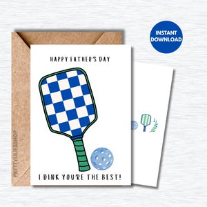 Pickleball-Karten, Pickleball-Vatertagskarte, alles Gute zum Vatertag Pickleball Dad Geschenk, Pickleball-Geschenke für Männer, Pickleball-Geschenke für Papa