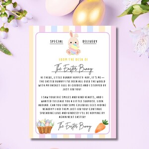 Easter Bunny Letter, From the desk of the Easter Bunny, Easter Bunny Printable Letter, Letter From Easter Bunny, Easter Letter