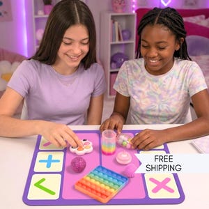 Teenager Fidget Trading Mat Kid Squishy Exchange Game Board Friend Toy Swap Collector Card Game Switch Playdate Party Activity Trade Station