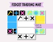 Fidget Trading Mat Editable PDF Squishy Exchange Board Sensory Toy Swap Kid Game Instant Download