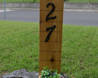 Wooden Front Porch Address Planter