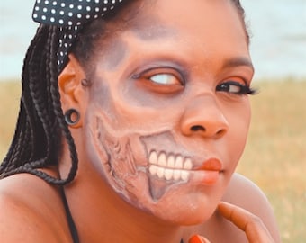 Zombie eye socket and nose bridge | SFX Makeup | Skeletal | Prosthetics