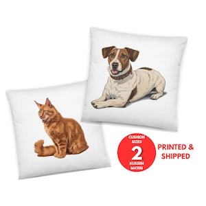 Cartoon comic pet pillow cushion, personalized dog cat bed, pet lover gift, funny dog cat pillow, custom pet pillow cushion