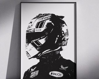 Max Verstappen Formula 1 Poster, F1 Racing Wall Art, Motorsport Print, Digital Download
