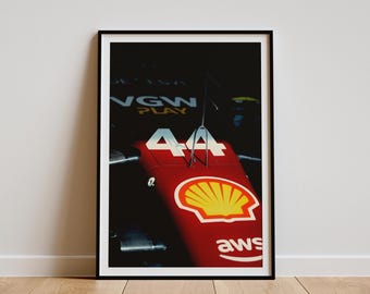 Lewis Hamilton Racing Poster, Formula 1 Wall Art, Motorsport Decor, Car Photography Art