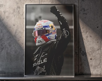 Max Verstappen Poster, Formula 1 Wall Art, Minimal Racing Print, Motorsport Decor