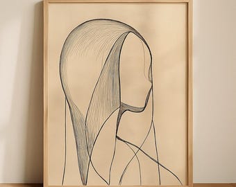 Minimalistische Frau: Japandi Neutrales Gesicht (Digital Download)