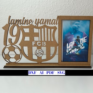 Marco para Foto FC Barcelona Lamine Yamal  – Archivo Digital svg,dxf,ai,pdf para corte Láser