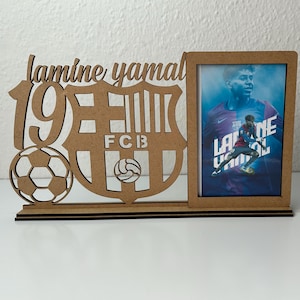 FC Barcelona Photo Frame Lamine Yamal in 3mm MDF – Decorative Picture, Gift, Birthday
