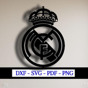 Escudo Real Madrid / Real Madrid Logo / Archivo digital corte láser / Laser Cut File svg png dxf PDF / Descarga instantánea