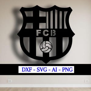 Escudo FC Barcelona / FC Barcelona Logo / Archivo digital corte láser / Laser Cut File svg png dxf ai PDF / Descarga instantánea