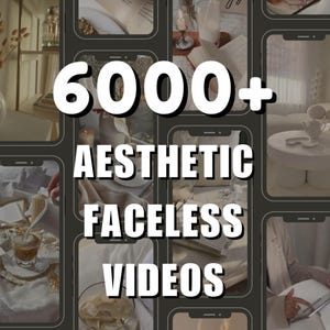 6000+ Faceless Aesthetic Video Reels Bundle Resell MRR PLR, Digital Product Faceless Marketing, DFY Instagram Video Content Social Media