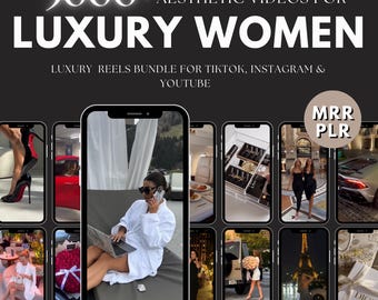 3000+ Luxury Rich Women Faceless Reels Bundle PLR MRR Master Resell Rights & Private Label Rights, Instagram Reels, Rich Luxury Women Videos