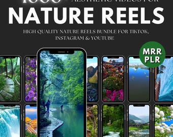 1000+ Nature Reels Bundle, MRR PLR, Nature Faceless Video Reels, Instagram Reels, Reels Bundle, Faceless Marketing, Master Resell Rights
