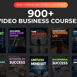 900+ MRR Video Courses Bundle, PLR, Business Courses, Master Resell Rights, Marketing Courses, Digital Products, Digital Marketing