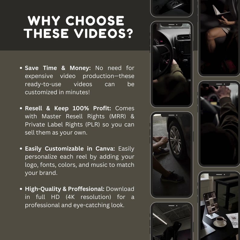 900+ Dark Faceless Aesthetic Men Reels, PLR MRR, Faceless Men Videos, Dark Aesthetic Digital Marketing Bundle, Instagram Reels Bild 4