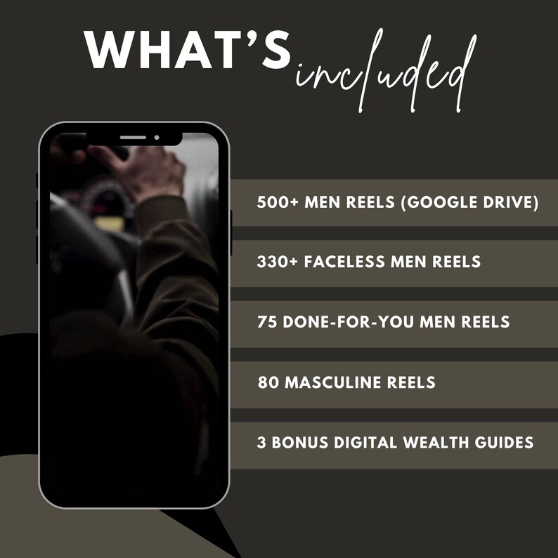 900+ Dark Faceless Aesthetic Men Reels, PLR MRR, Faceless Men Videos, Dark Aesthetic Digital Marketing Bundle, Instagram Reels Bild 2