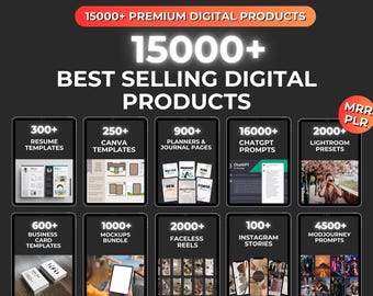 15000以上のPLRデジタル製品バンドルマスター再販権あなたのために完了顔のないリールChatGPT AIプロンプトプランナーデジタルマーケティングガイド