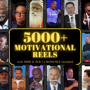 Motivational Reels Bundle, Motivational Videos, Celebrity Reels, MRR PLR, TikTok, Instagram Reels, YouTube, Social Media Influencer