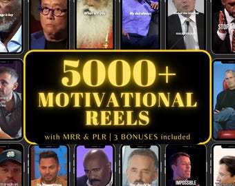 Motiverande Reels-paket, Motiverande Videor, Kändisvideor, MRR PLR, TikTok, Instagram-videor, YouTube, Influencer på sociala medier