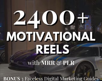 2400+ Motiverande Reels Bundle MRR PLR, Motiverande Videor, TikTok Motivation, Instagram Reels, Youtube Shorts, Virala Lyx Reels