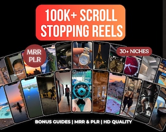 100,000+ Videos Bundle MRR PLR Luxury Travel Animated AI Motivational Funny Cat Dog Gym Gaming YouTube Shorts TikTok Instagram Reels